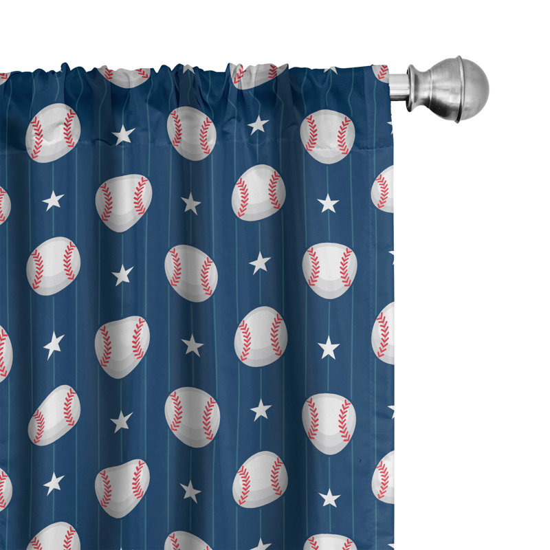 Sports Semi-Sheer Rod Pocket Sliding Panel, 28" x 63"