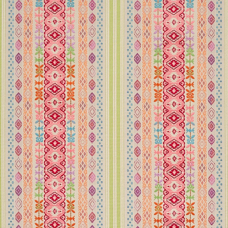Cosima Embroidery Fabric, Pink Multi