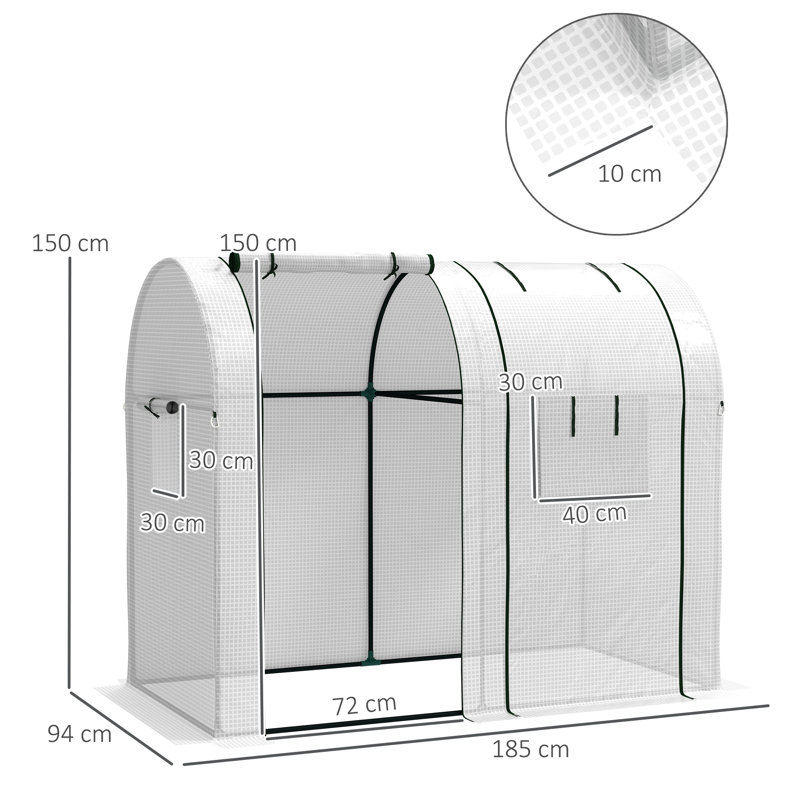 6 Ft W x 3 Ft D Hobby Greenhouse