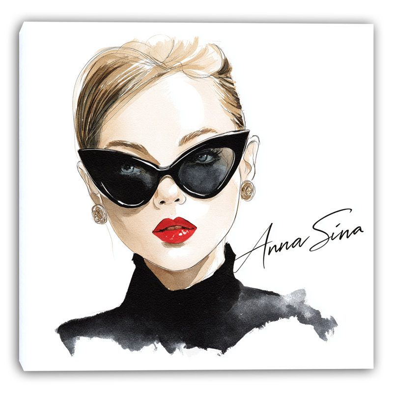 Art mural sur toile Cat Eye Glam, H 20 po x l 20 po