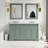 Fossen 60" Double Bathroom Vanity Set with Sage Green Cabinet and Engineered Marble Countertop-54524155-69261588