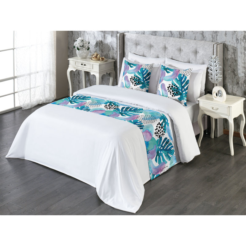 Ensemble de chemin de lit Ambesonne Tropical Boho, Très grand lit