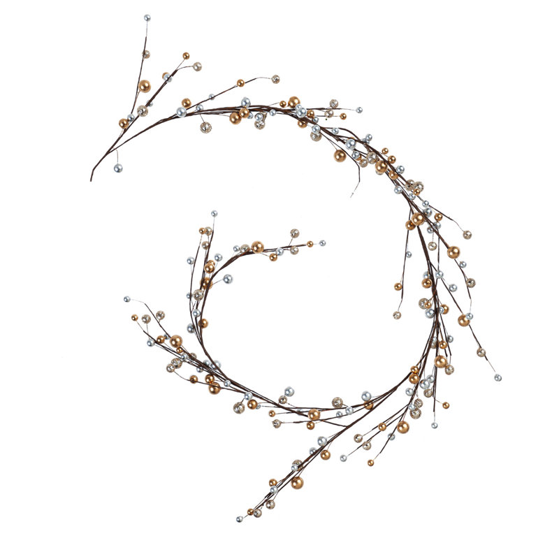 5' Glitter and Gold Holiday Garland