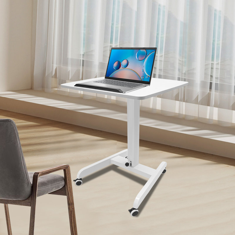Valisa Adjustable Height Iron Standing Desk, White