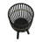 S/3 BAMBOO FOOTED PLANTERS 11/13/15", BLACK