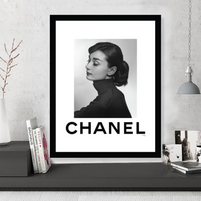 Audrey Hepburn Designer Fashion Framed Print