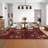 Modern Low Pile Floral Rug for Living Room, Kitchen and Bedroom-1840174182-1840174181