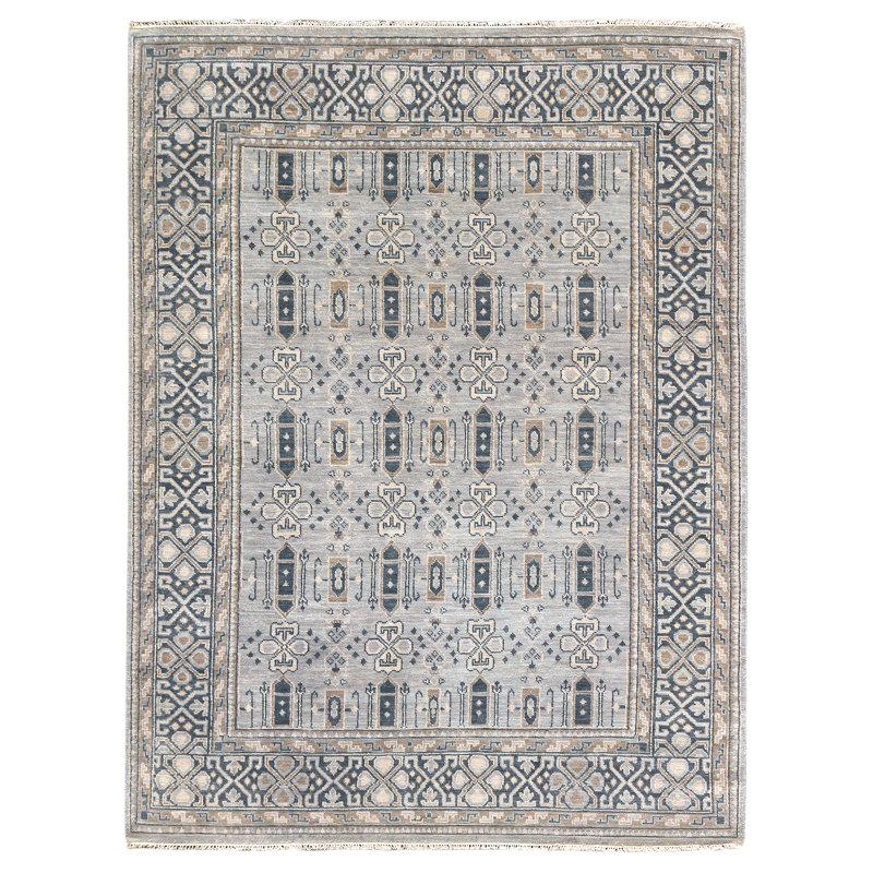 Blu Blue Hand-Knotted Accent Rug 2'X3', Rectangle 10' x 14'