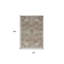 Tapis beige antidérapant tissé à la machine 4 pi x 6 pi