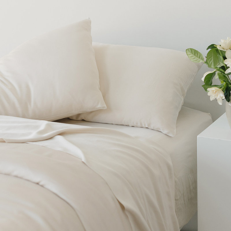 Rayon From Bamboo Fitted Sheet, Cream, Crib Fitted Sheet