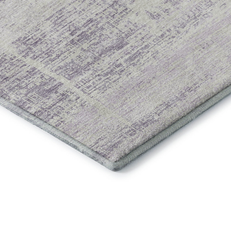 Tapis lavande lavable à la machine Premium Premium Gerardo, Rond 8 pi