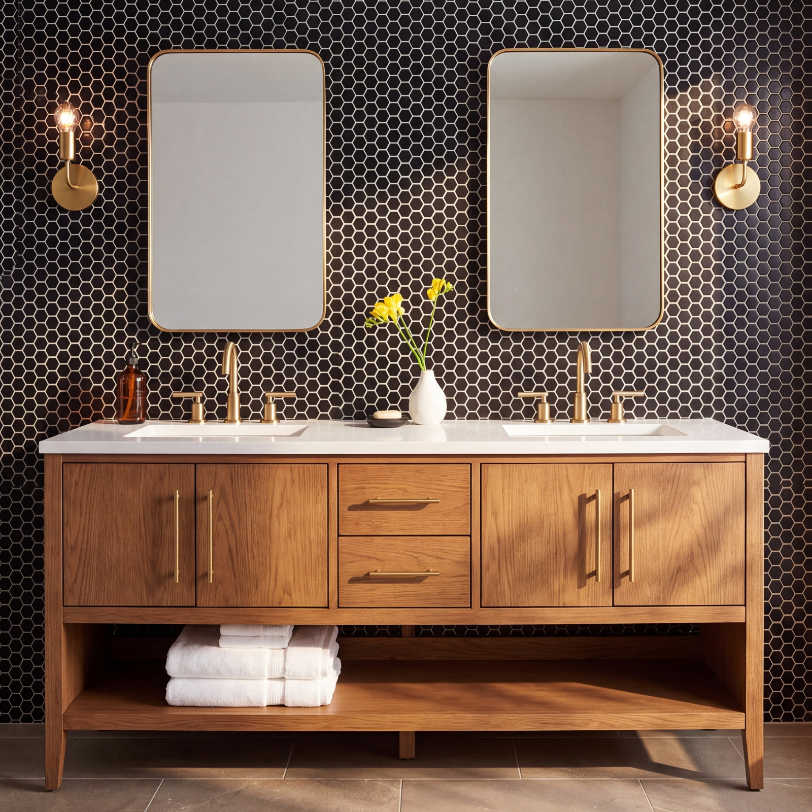 Metro Hex 1" Porcelain Mosaic Tile
