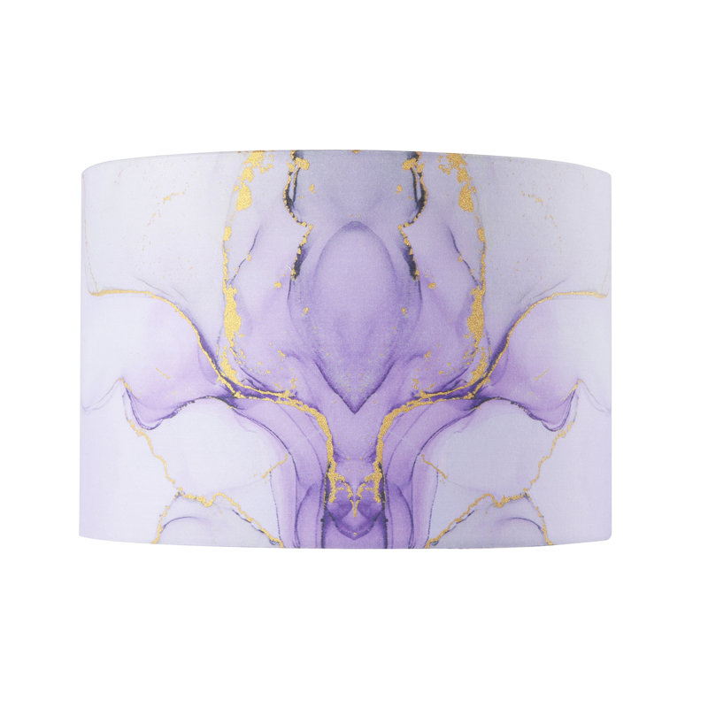 20cm H Cotton Lamp Shade in Lilac