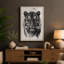Tiger Gaze Modern - Wrapped Canvas-651748646-651748649