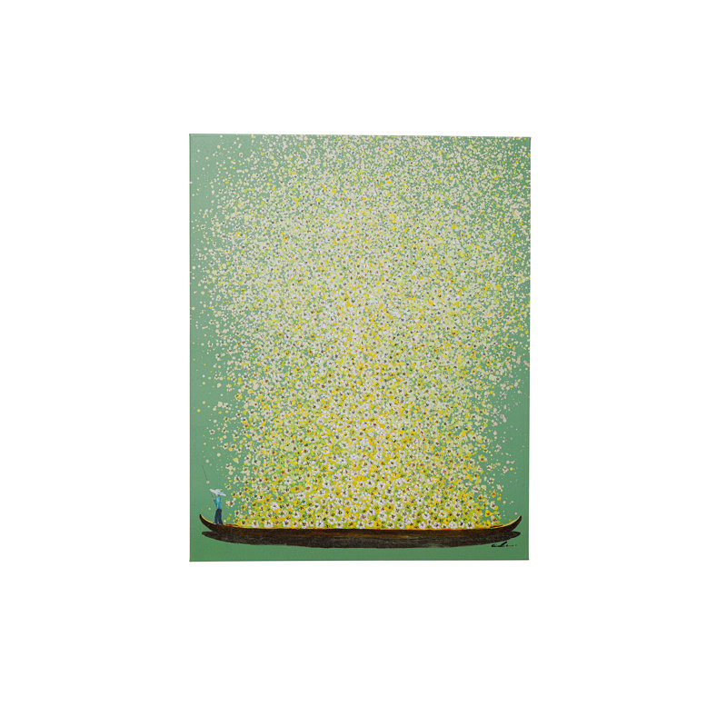 FLOWERBOAT Flower Boat - Wrapped Canvas Art Prints, 100cm H x 80cm W