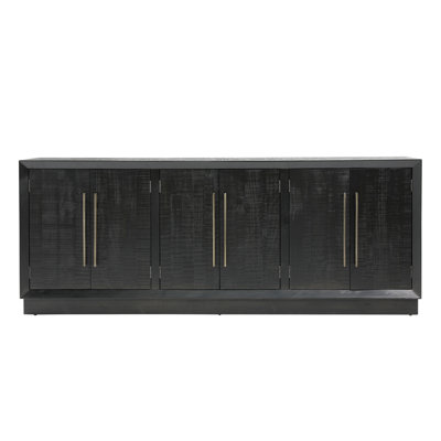 Humphrey's 86" Wide Pine Wood Sideboard, Black