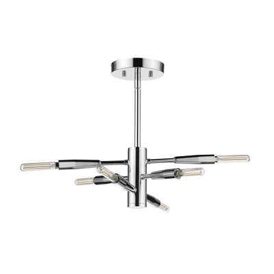 Stapleford 6 - Light Dimmable Sputnik Modern Linear Chandelier