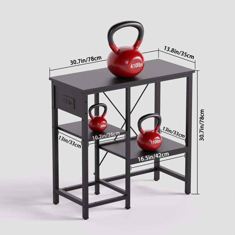 Support d'aquarium 20 à 29 gallons avec station de charge, Noir