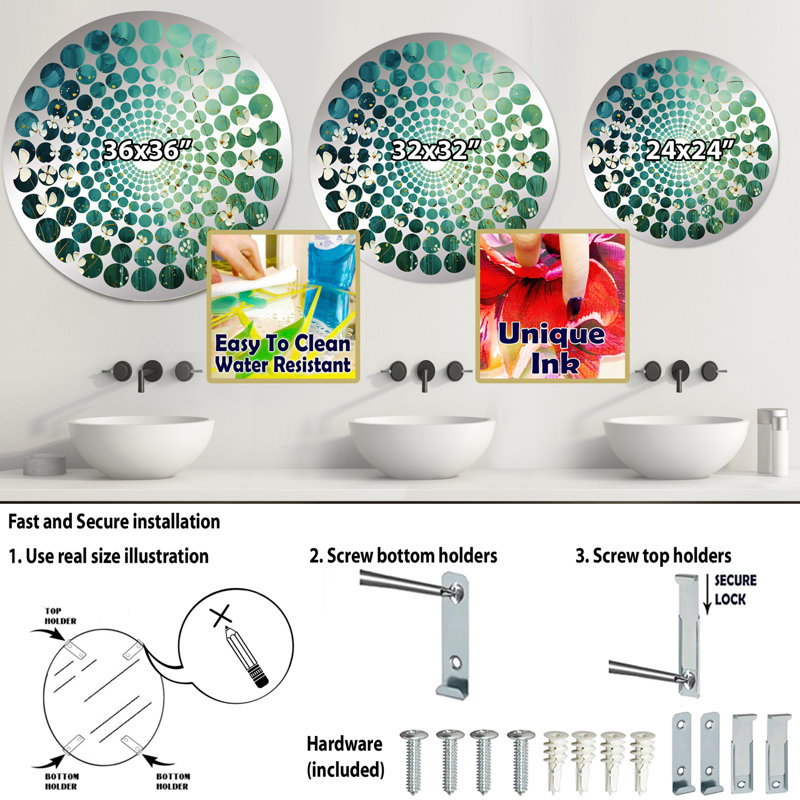 Graysin Circle Mirror, 23.6" x 23.6"