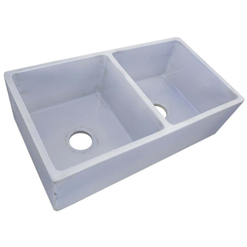 Vineyard 33'' L Farmhouse Double Basin Kitchen Sink, Shabby Sugar