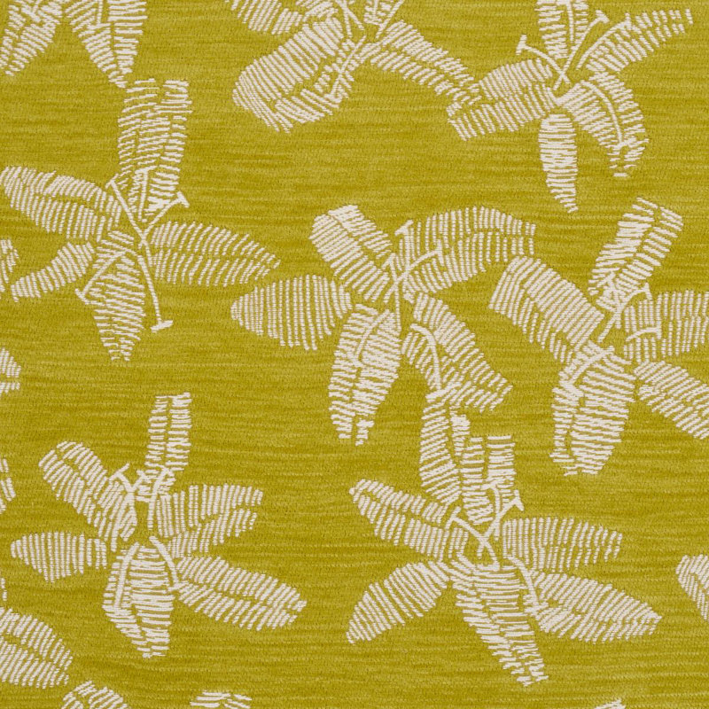 Schumacher X Caroline Z Hurley Hibiscus Fabric, Yellow