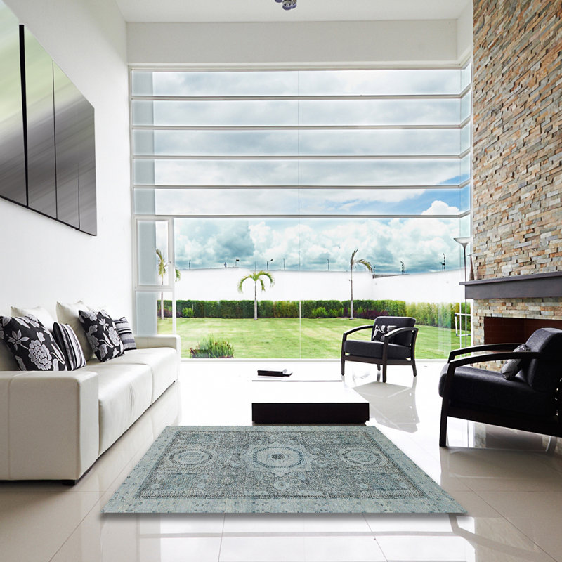 Tapis abstrait moderne 1463, Carré 6 pi