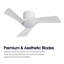 Ventilateur de plafond 36 po à 3 pales en bois massif avec télécommande intégrée et DEL intégrée-2047132068-2047132120-2047132121