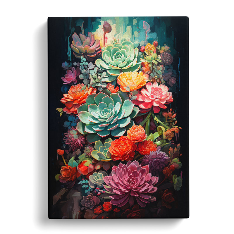 Succulent Contemporary - Print, 50cm H x 35cm W x 3cm D
