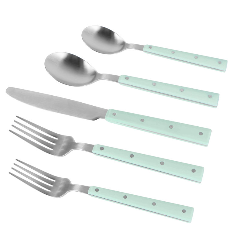 Ensemble de couverts en acier inoxydable Marti, Vert