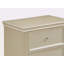 Finition argentée 1Pc Table de chevet avec façades de tiroir texturées Boutons polis Mobilier de chambre à coucher traditionnel moderne