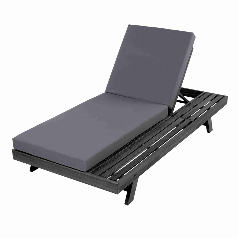 Ensemble de chaises longues, Dark Grey, Noir