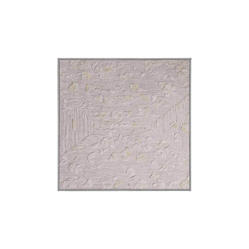 Tapis gris lavable à la machine, Carré 6 pi