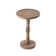 STKT Pedestal Small Drinking Table, Farmhouse Tray Top End Table, Distressed Natural Wood Color