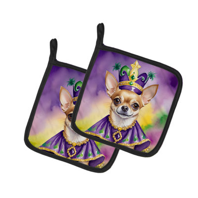 Paire de poignées Chihuahua King of Mardi Gras