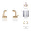 Gold Snake Bookends - Chic Aluminum & Marble, 7-Inch - Stylish Home Library Essentials