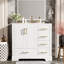 Meuble-lavabo traditionnel de 36 pouces avec lavabo en céramique, portes à fermeture douce et grand rangement pour des salles de bain élégantes et fonctionnelles-116332374