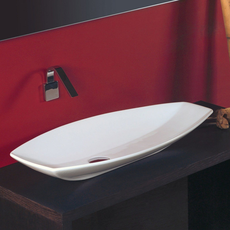 Ceramica 31.5'' L Bathroom Sink, No Hole