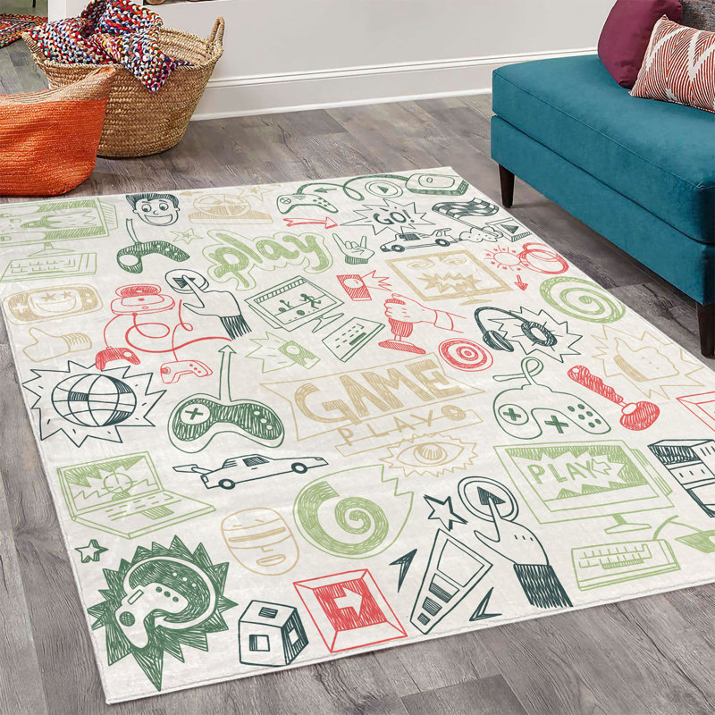 Tapis décoratif Schramme, Rectangle 4 pi x 5 pi 5 po