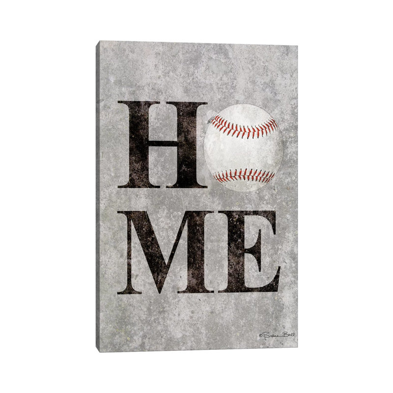 Baseball Home by Susan Ball - Wrapped Canvas Print, 66.04cm H x 45.72cm W x 1.91cm D