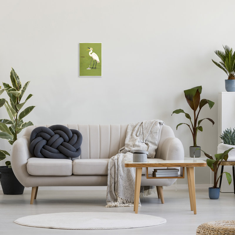 «Golfing Heron Bird» par Christine Reichow, H 15 po x l 10 po