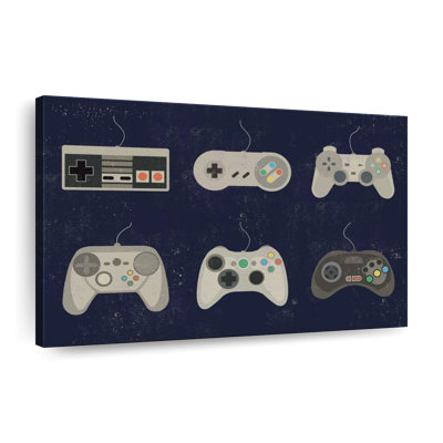 Video Game Controller Evolution Canvas Print