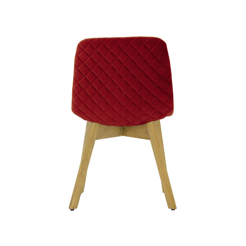Jada 48cm H Velvet Upholstered Side Chair, Red