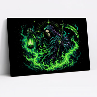 «Grim Reaper tenant une lanterne verte»