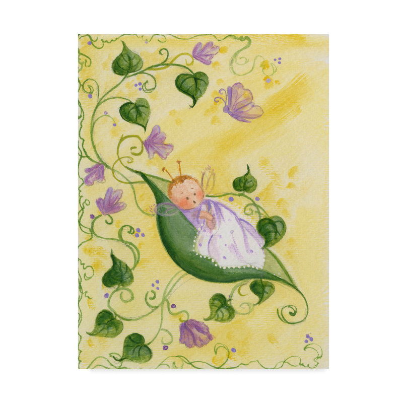 «Baby Pea», art sur toile, H 19 po x l 14 po x P 2 po