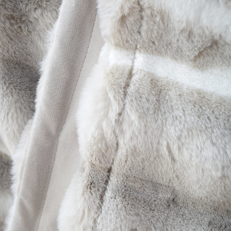 Flint Cosy Faux Fur Blanket Throw