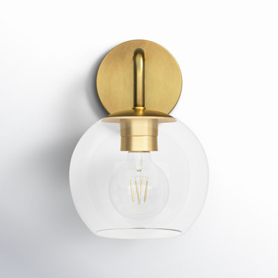 John Single Light Glass Dimmable Armed Sconce