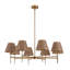 Luminaire suspendu boho à 8 lumières Gold Farmhouse Chandelier