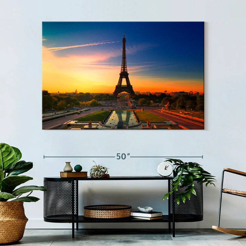 Kavia Eiffel Tower At Sunrise, 34" H x 51" W