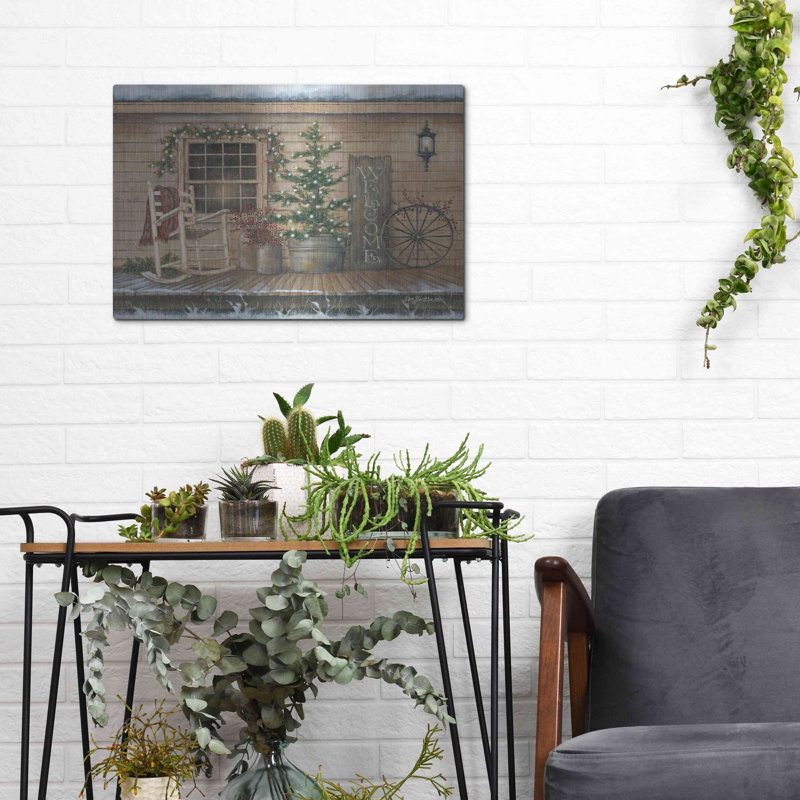 «Winter Country Porch» par Pam Britton, H 12 po x l 16 po