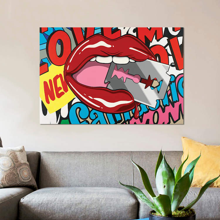 « odaxelagnia », reproduction sur toile, H 18 po x l 26 po x P 1,5 po